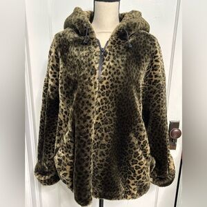 Gallery Black and Leopard Print Jacket